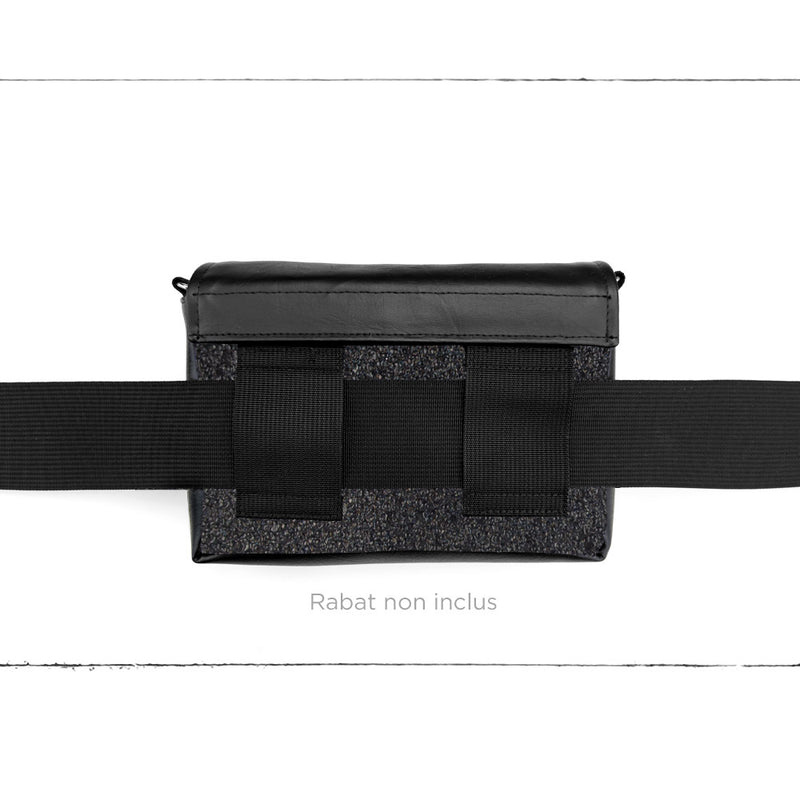 Base - 8" BananOurse Paillettes Noires (Sac banane transformable)