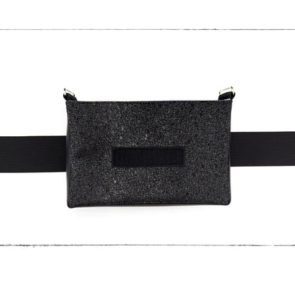 Base - 8" BananOurse Paillettes Noires (Sac banane transformable)