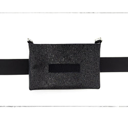 Base - 8" BananOurse Paillettes Noires (Sac banane transformable)