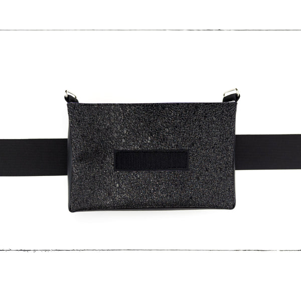 Base - 8" BananOurse Paillettes Noires (Sac banane transformable)