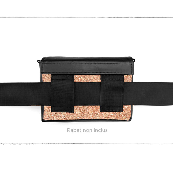 Base - 8" BananOurse Paillettes Dorées/Rosées (Sac banane transformable)
