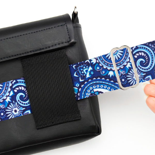 Bandoulière Paisley bleu