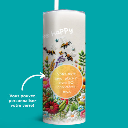 Verre en acier inoxydable Bee happy