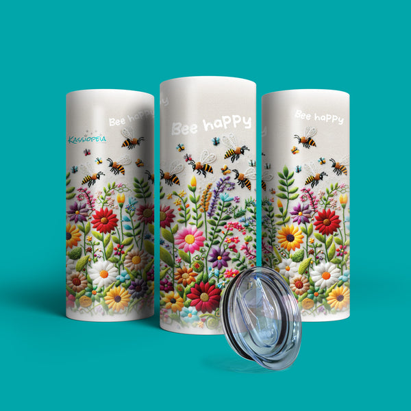 Verre en acier inoxydable Bee happy