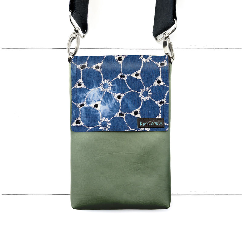 Rabat de Portefeuille Broderie indigo