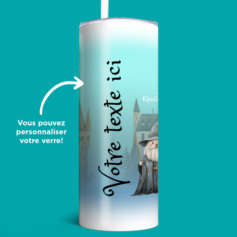 Verre en acier inoxydable Château magique