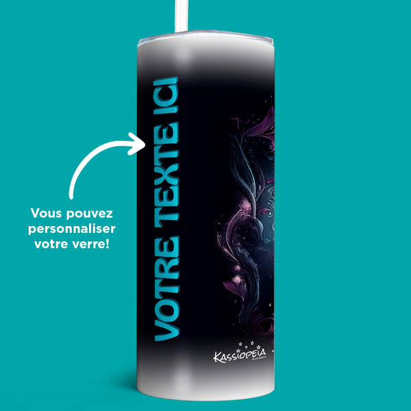 Verre en acier inoxydable Corbeau à la lune