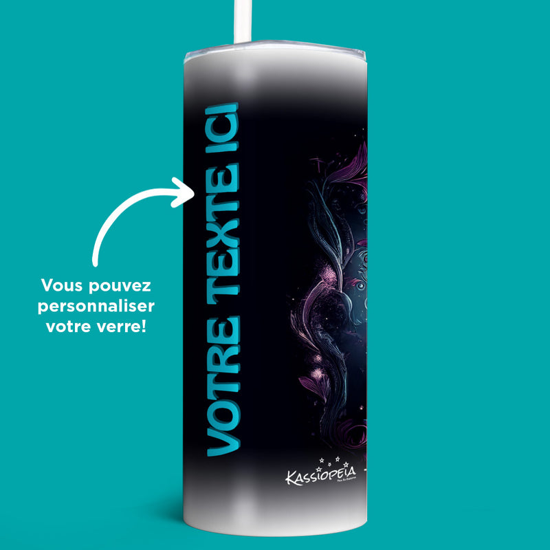 Verre en acier inoxydable Corbeau à la lune