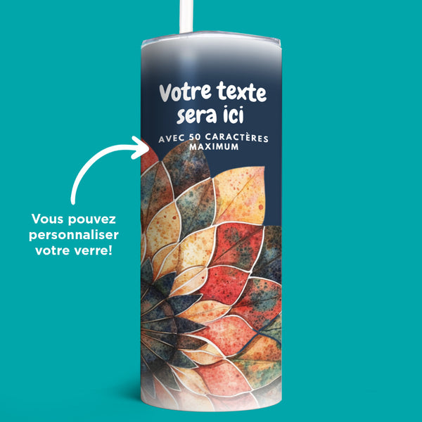 Verre en acier inoxydable Feuillessence
