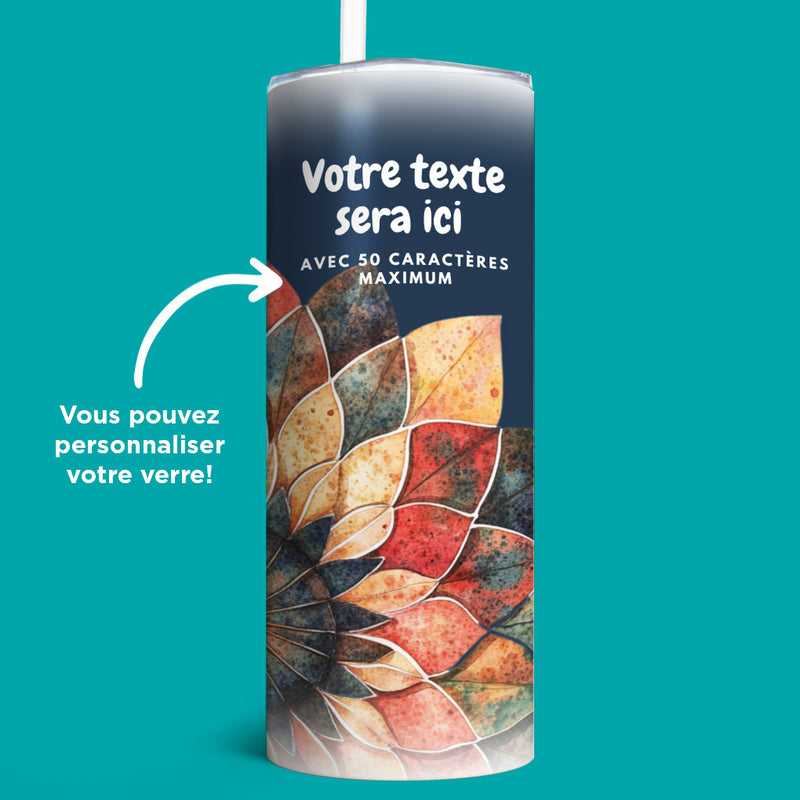 Verre en acier inoxydable Feuillessence