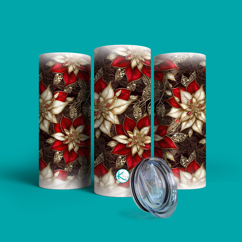 Verre en acier inoxydable Fleurs des Fêtes