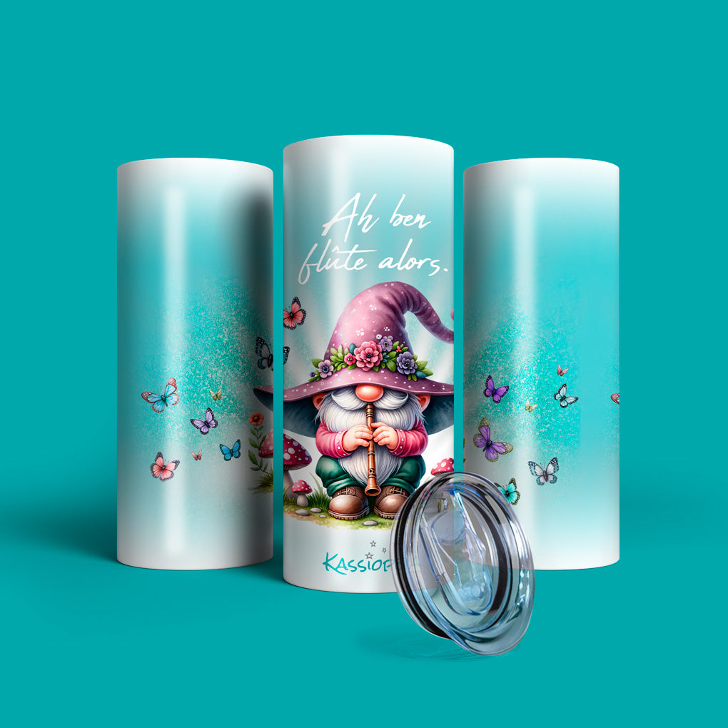 Verre en acier inoxydable Gnome à la flûte