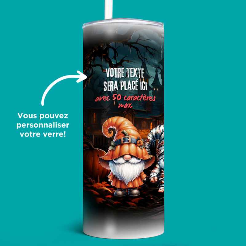 Verre en acier inoxydable Gnomes d'Halloween