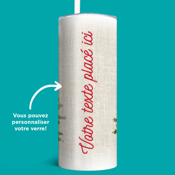 Verre en acier inoxydable Gnomes sous le sapin