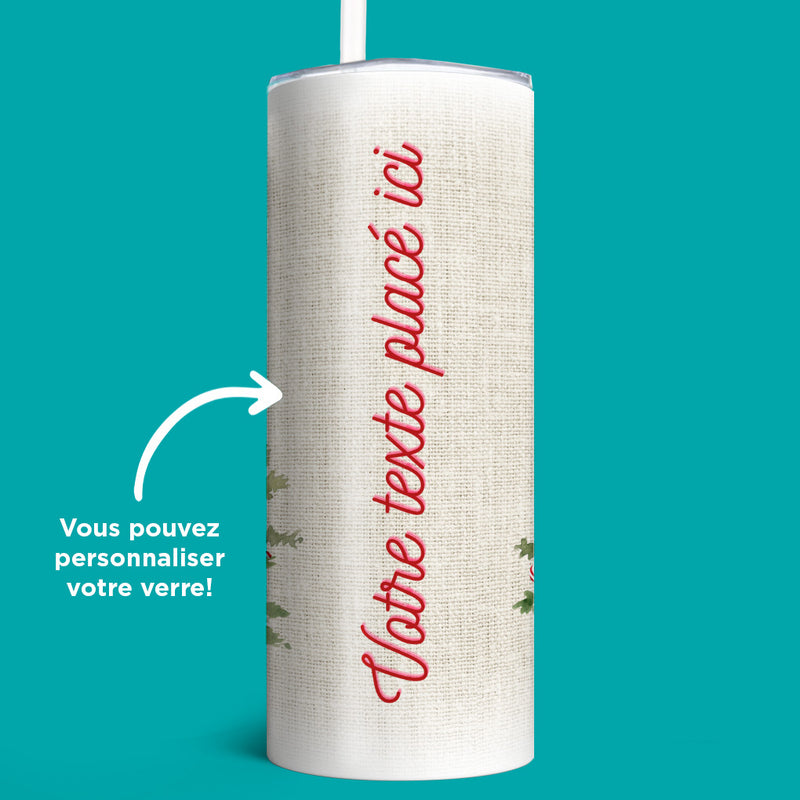 Verre en acier inoxydable Gnomes sous le sapin