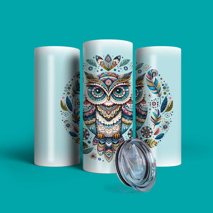Verre en acier inoxydable Hibou bohème