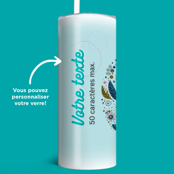 Verre en acier inoxydable Hibou bohème