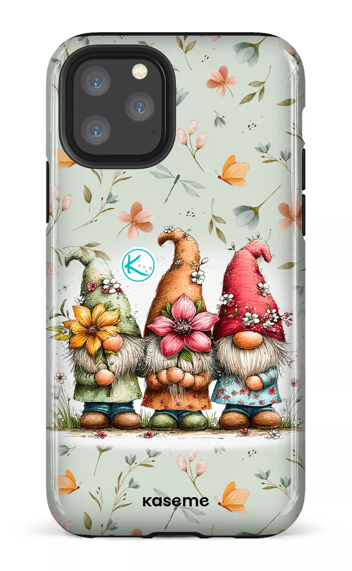 Étui à cellulaire - Gnomes à la fleur