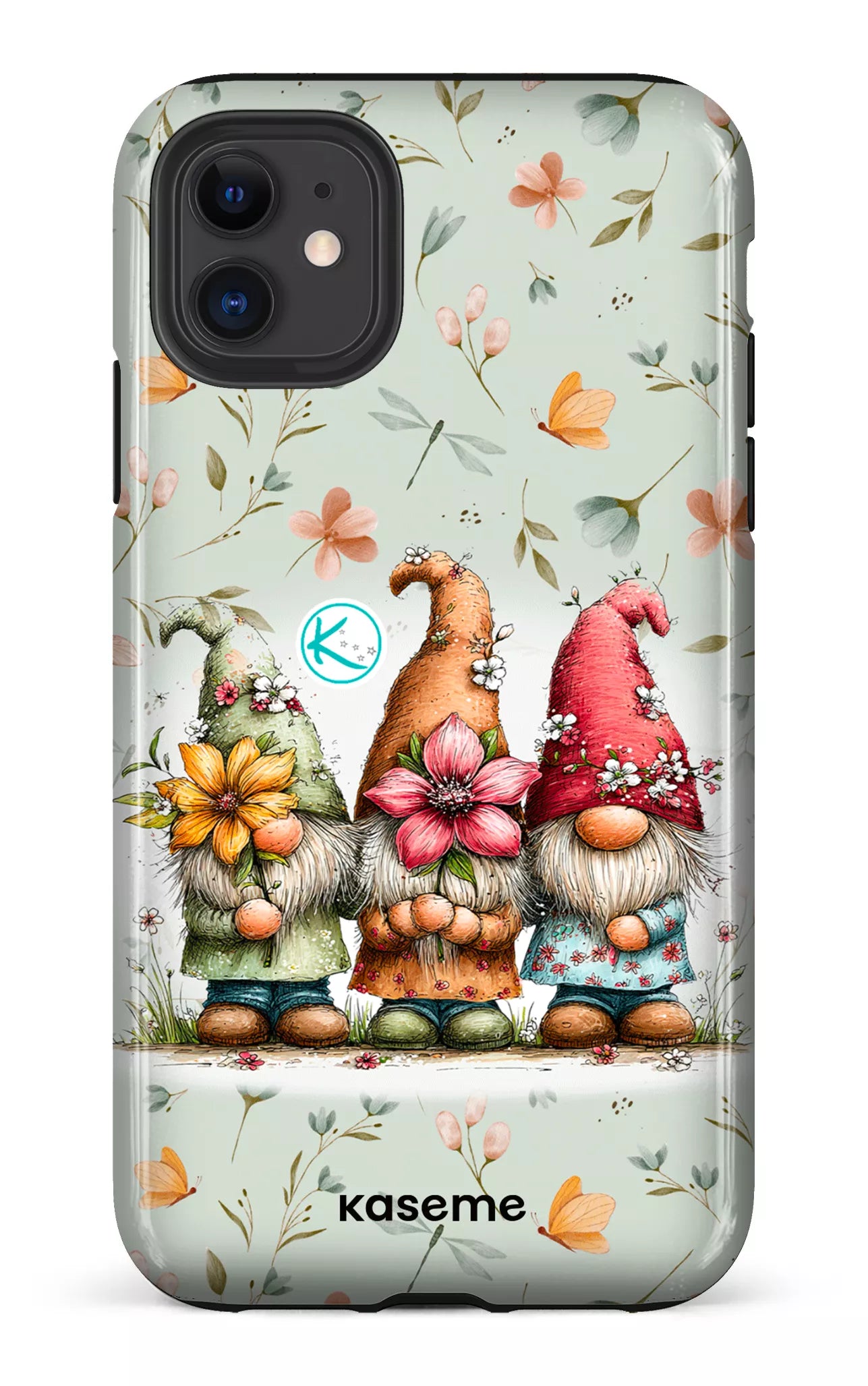 Étui à cellulaire - Gnomes à la fleur