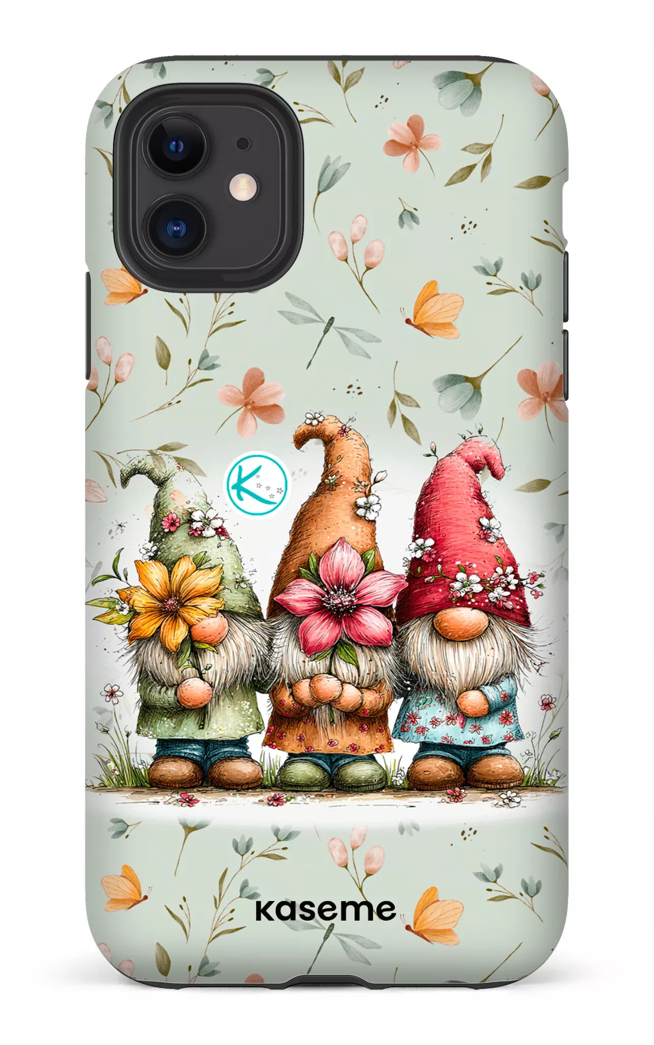 Étui à cellulaire - Gnomes à la fleur