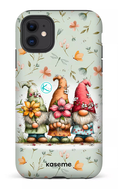 Étui à cellulaire - Gnomes à la fleur