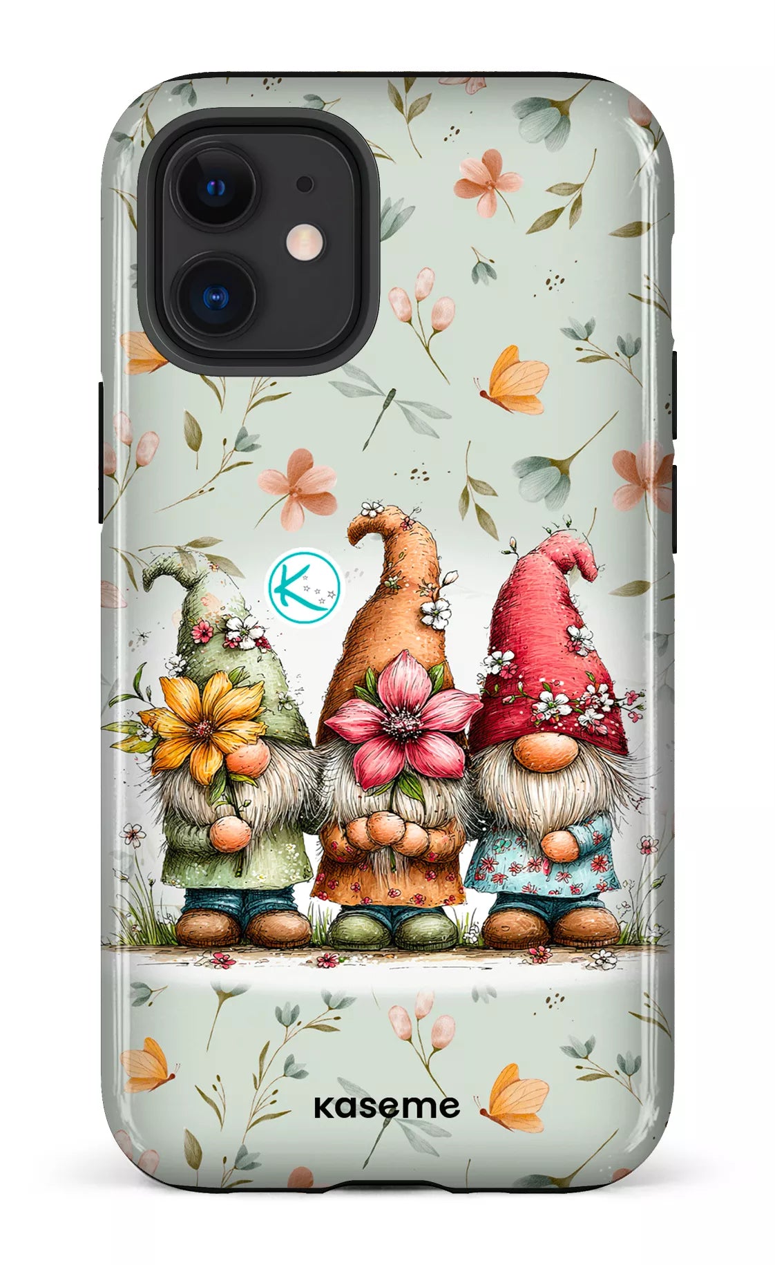 Étui à cellulaire - Gnomes à la fleur