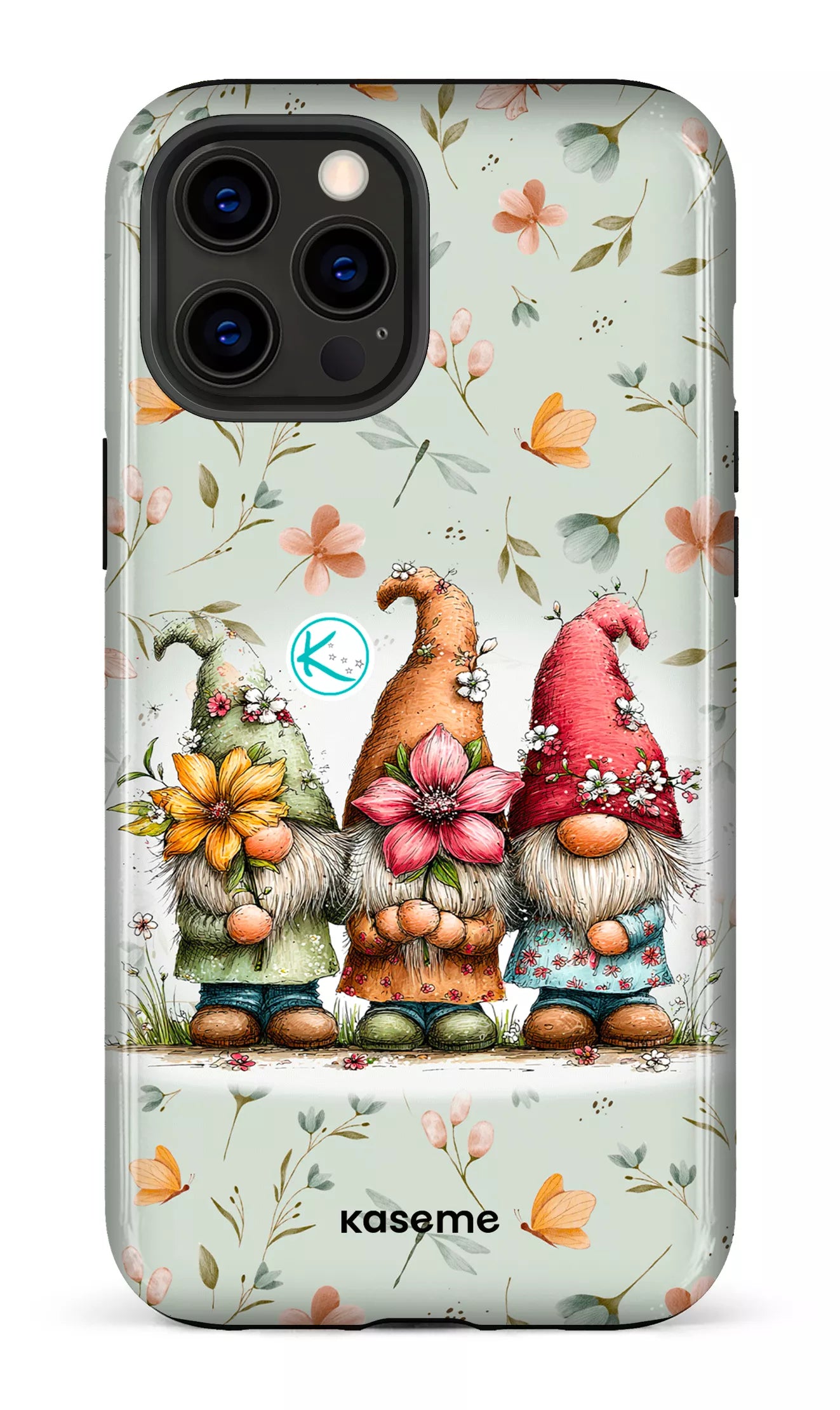 Étui à cellulaire - Gnomes à la fleur