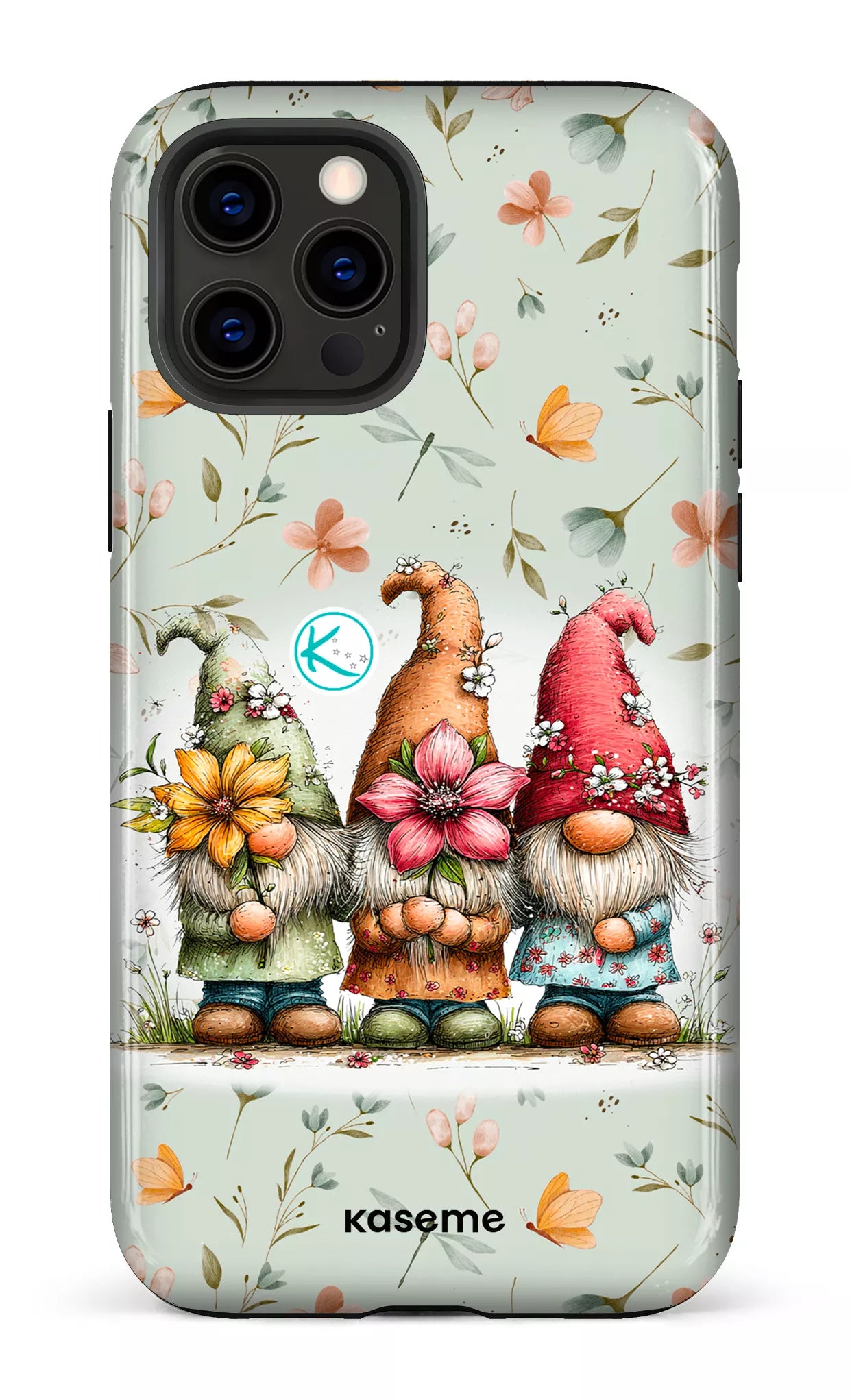 Étui à cellulaire - Gnomes à la fleur