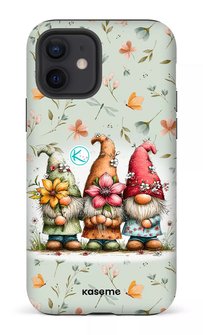 Étui à cellulaire - Gnomes à la fleur