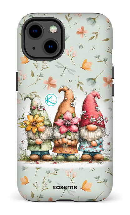 Étui à cellulaire - Gnomes à la fleur