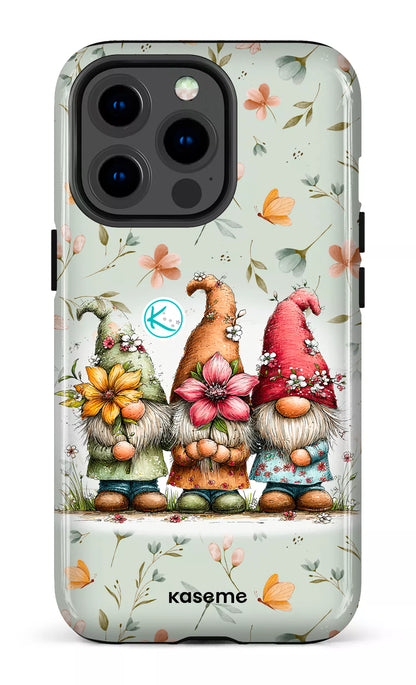 Étui à cellulaire - Gnomes à la fleur