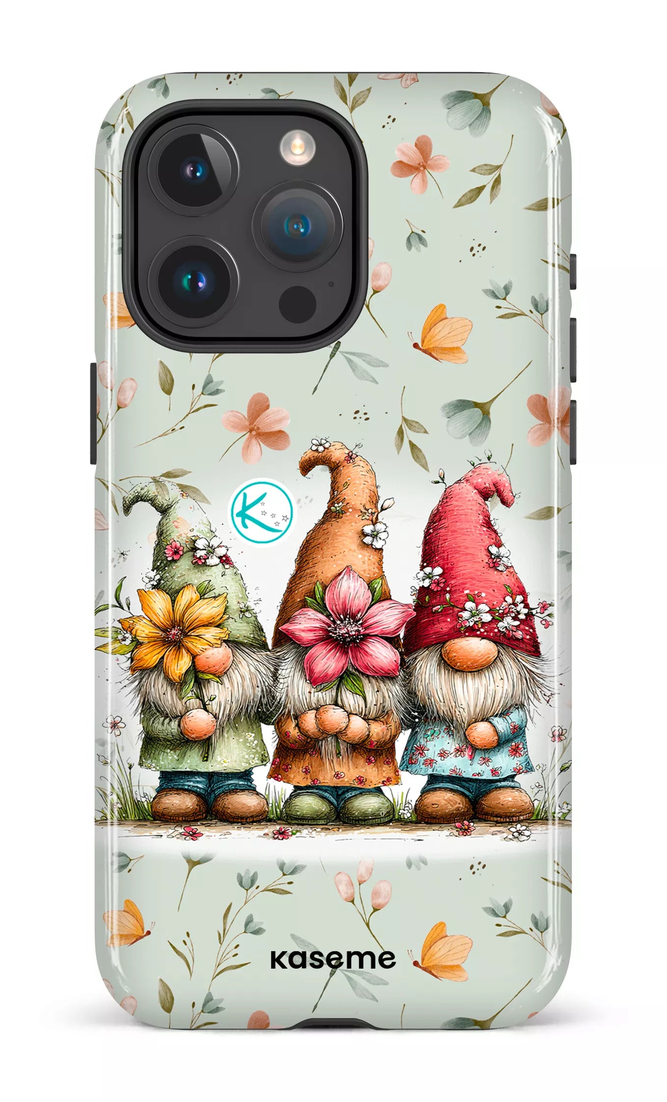 Étui à cellulaire - Gnomes à la fleur