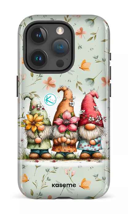 Étui à cellulaire - Gnomes à la fleur