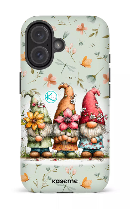 Étui à cellulaire - Gnomes à la fleur