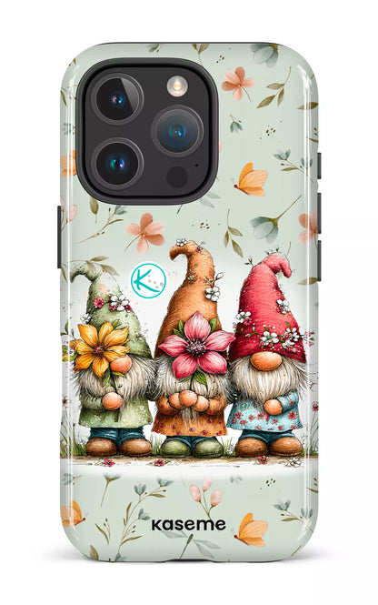 Étui à cellulaire - Gnomes à la fleur