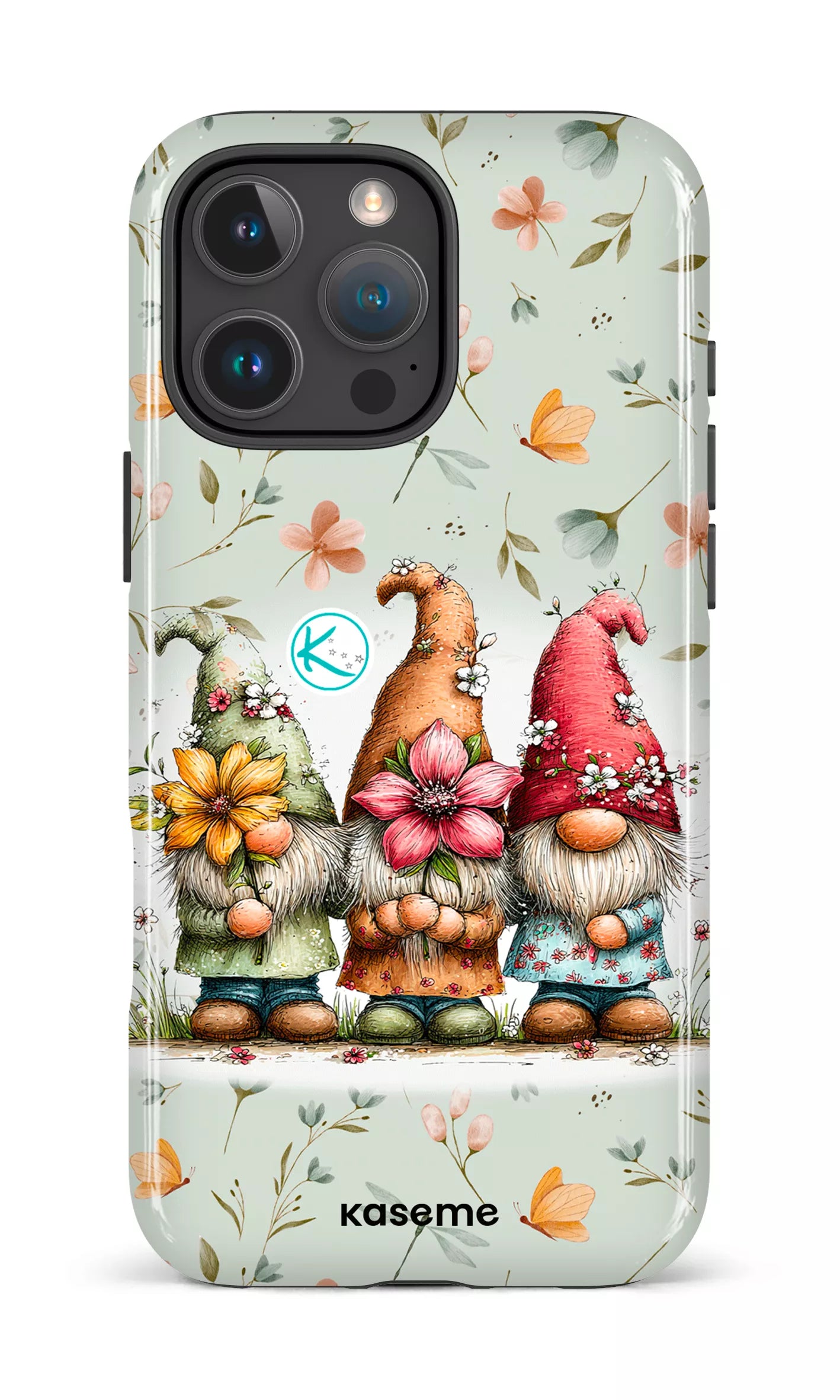 Étui à cellulaire - Gnomes à la fleur