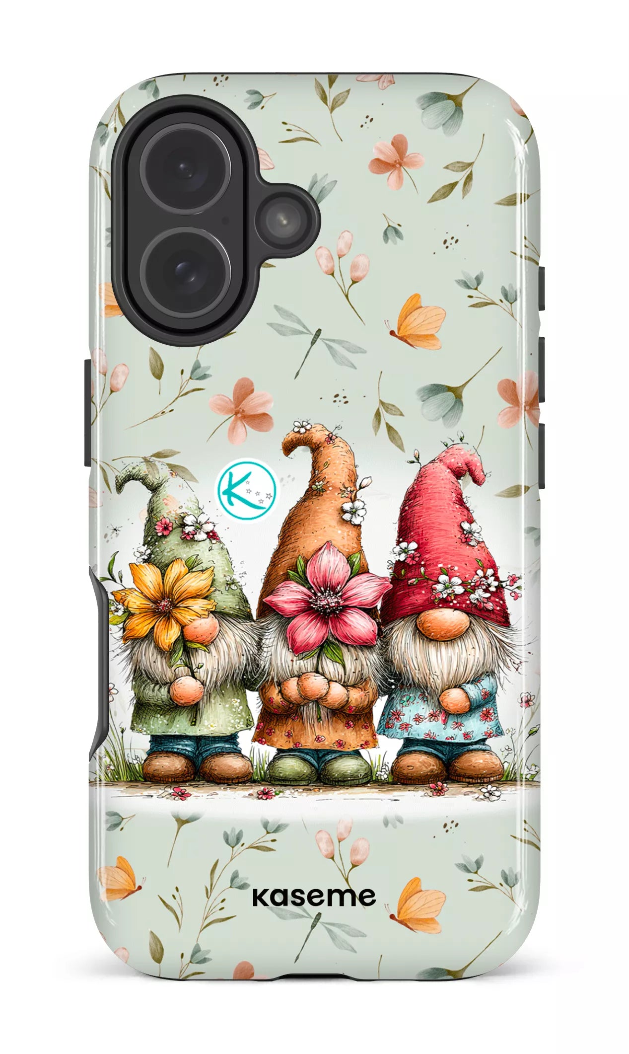 Étui à cellulaire - Gnomes à la fleur