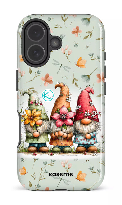 Étui à cellulaire - Gnomes à la fleur