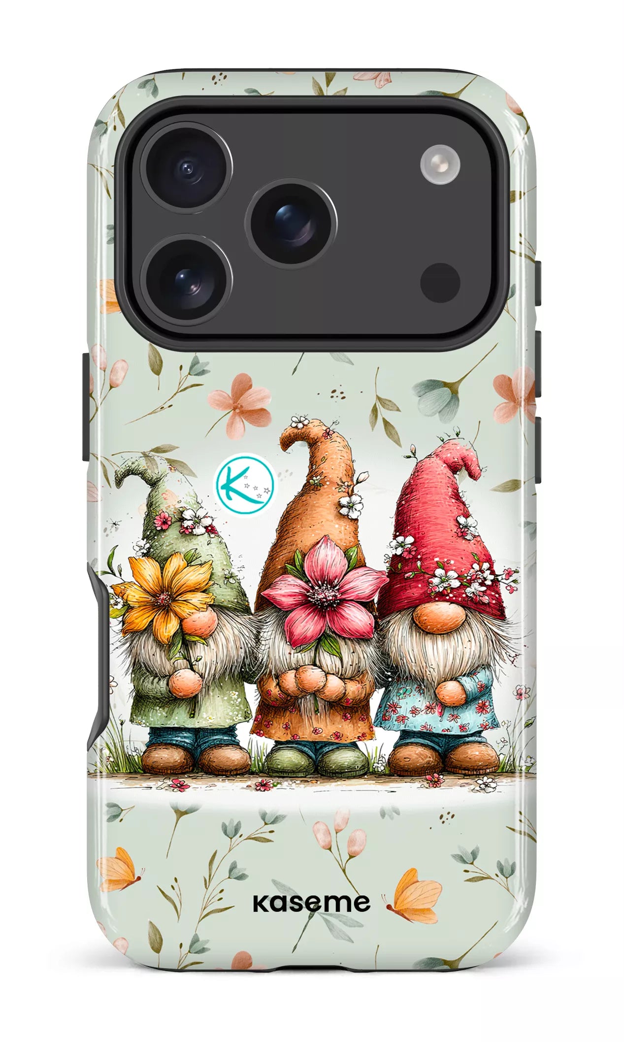 Étui à cellulaire - Gnomes à la fleur