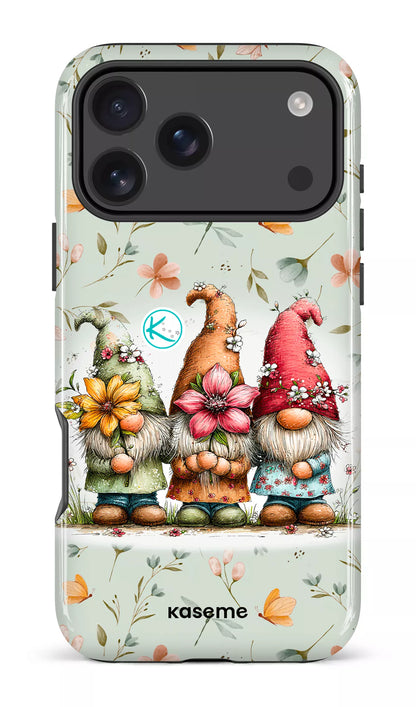 Étui à cellulaire - Gnomes à la fleur