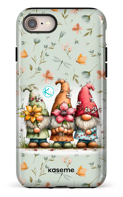 Étui à cellulaire - Gnomes à la fleur