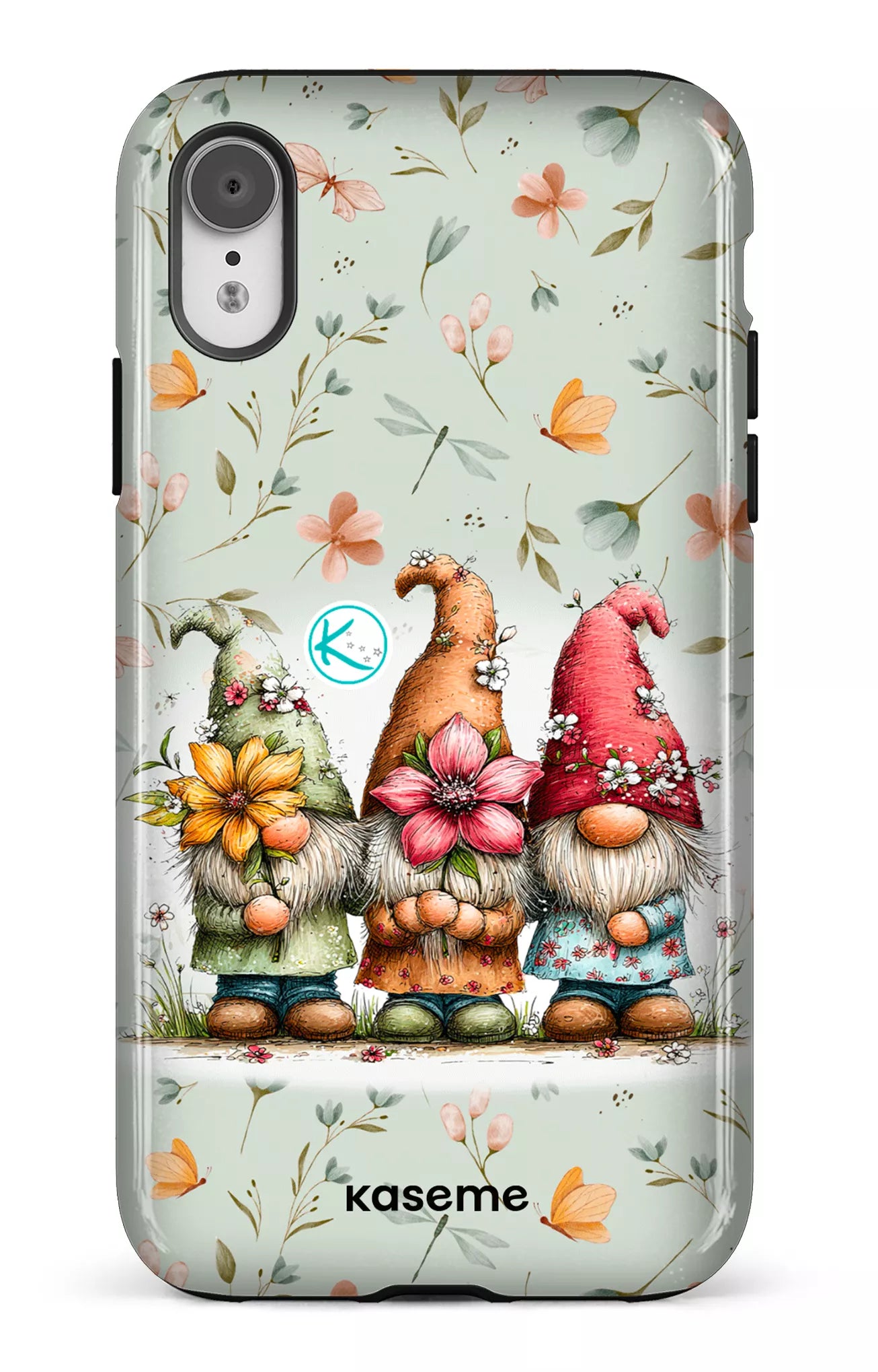Étui à cellulaire - Gnomes à la fleur