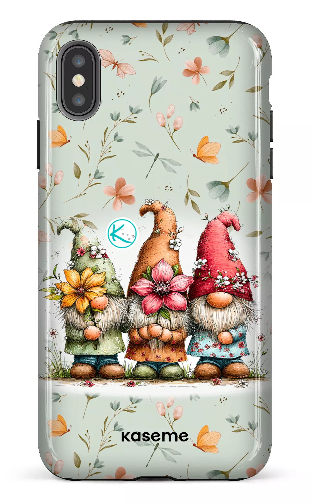 Étui à cellulaire - Gnomes à la fleur