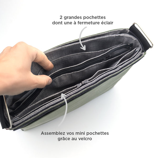 Organisateur de sac à velcro 11"