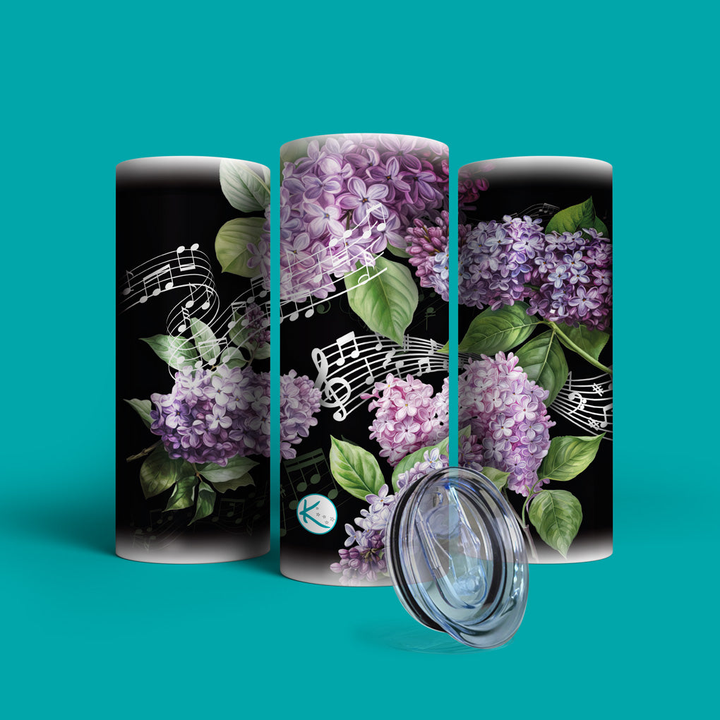 Verre en acier inoxydable Le chant des lilas