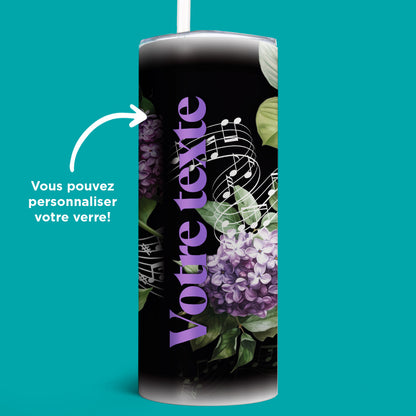 Verre en acier inoxydable Le chant des lilas