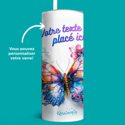 Verre en acier inoxydable Les ailes du papillon