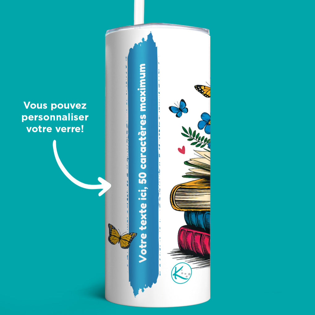 Verre en acier inoxydable Livre de la vie