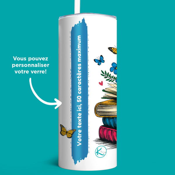 Verre en acier inoxydable Livre de la vie