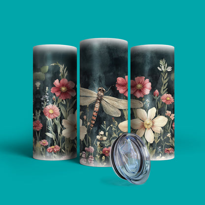 Verre en acier inoxydable Lybie la libellule